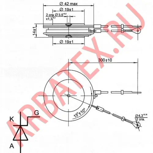 Т123-250-14 тиристор фото 7