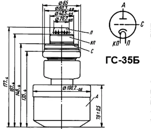 ГС-35Б высокочастотный триод фото 3 ГС-35Б высокочастотный триод фото 3
