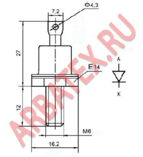 Д222-32Х-08 диод фото 2 Д222-32Х-08 диод фото 2
